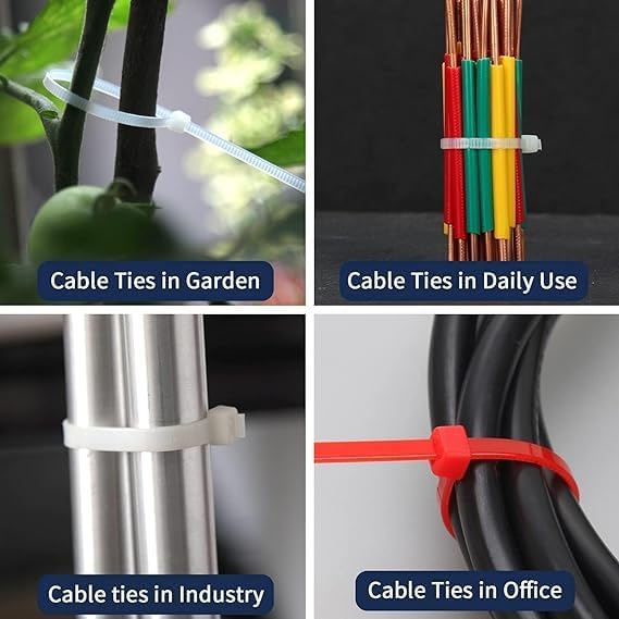 XINGO 1000 PCS Yellow Zip Ties 12 Inch, 60 LBS Tensile Strength, Self-Locking Nylon Plastic Nylon PA66 Wire Ties for Indoor and Outdoor Use