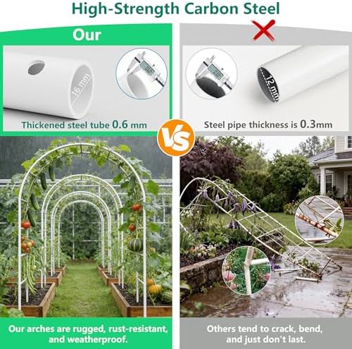 Thickened Rustproof Garden Arch Metal Trellis for Climbing Plants