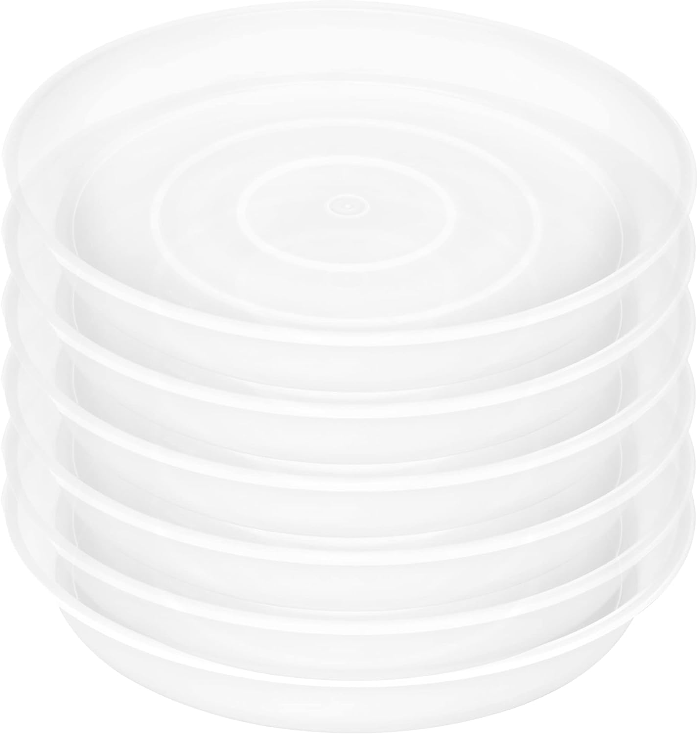 6 Pack of 10 inch Plant Saucer Clear, Heavy Duty Plastic Plant Saucer 10 inch, Durable Plant Tray for Pots, Flower Plant Saucers for Indoors, Plant Trays for Planter 8"/9"/10" (10", Clear)