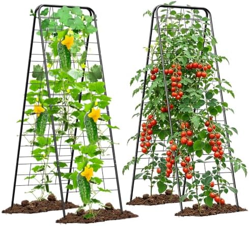 Heavy Duty Cucumber Trellis, 50" x 17" Trellis for Climbing Plants Outdoor