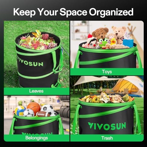 VIVOSUN 30-Gallon Collapsible Garden Bag, Yard Waste Containers