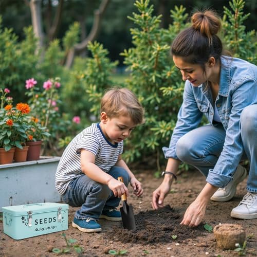 8 in 1 Seed Storage Garden Seed Organizer with Gardening Tool Set