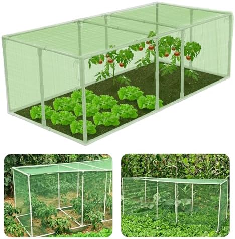 72 * 33 * 30 in Detachable Crop Cages for Garden, Plant Protection Tent with Garden Netting for Vegetables Fruits Flowers,Mesh Plant Covers for Outdoors (Green)