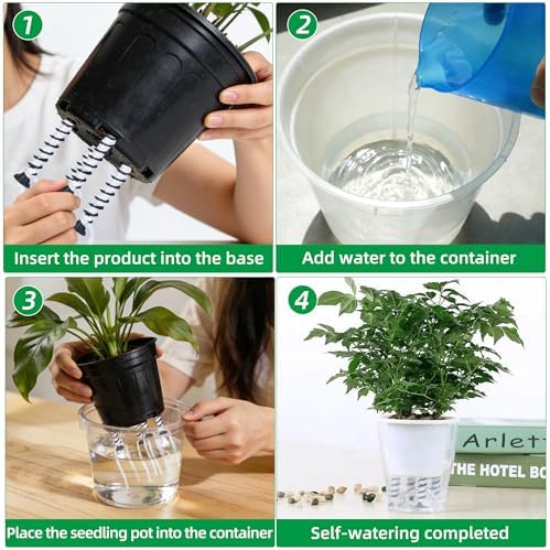 12Pack Self Watering Spikes with Wicking for Indoor Outdoor Plants