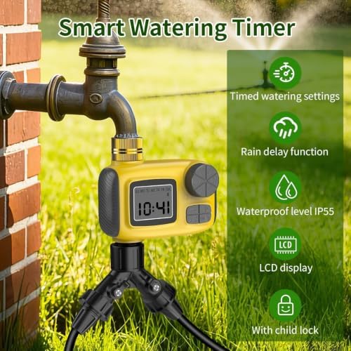 Drip Irrigation System, 165FT Garden Watering System with Water Timer