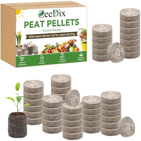 Peat Pellets for Seed Starting, 50 Pcs 40mm Seed Starter Soil Pods