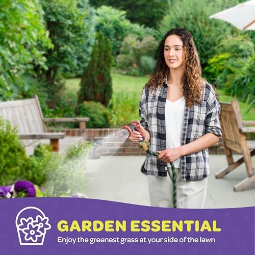 Hose Nozzle [Red] Heavy Duty Hose Sprayer With 10 Adjustable Watering Patterns. Thumb Control Design, Comfortable Ergonomic Grip, Garden Hose Nozzle for Watering Plants & Lawns/Fun showers/Cleaning
