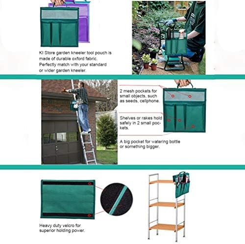 Garden Kneeler Tool Bag Stool Pouch Seat Storage Tote Hanging Organizer, 600D Portable for Outdoor Gardening(Size: 11.81 * 7.48 * 0.19 in) ()