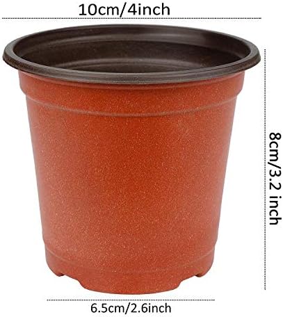 Nursery Pot, 75 Pcs 4 Inches Plastic Nursery Seed Starting Pots
