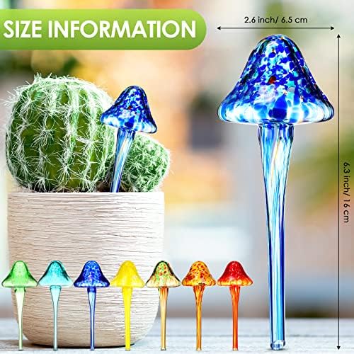 8 Pcs Mushroom Plant Watering Globes Set for Potted Plant