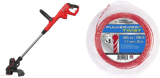 Craftsman WEEDWACKER® String Trimmer (CMEST913) and Weed Warrior Pulverizer Twist Universal Trimmer Line