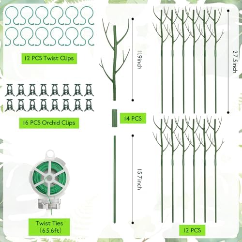 12 Pack Monstera Plant Support Stakes, Detachable Plant Stakes