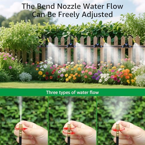 Drip Irrigation System with 360° Adjustable Copper Nozzles