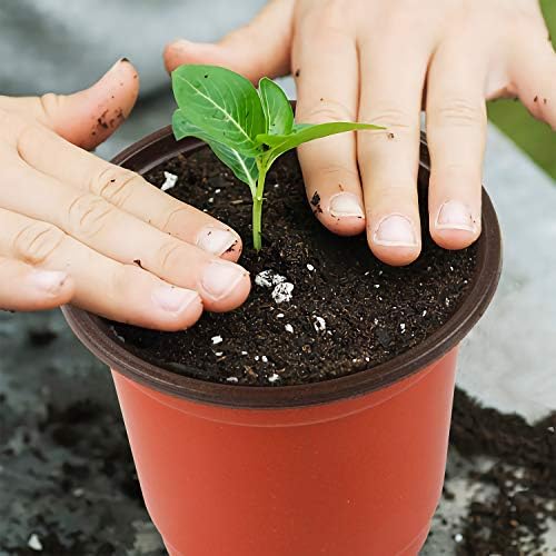 150 Pcs 4Inches Plastic Plants Nursery Pot, Seed Starting Pots