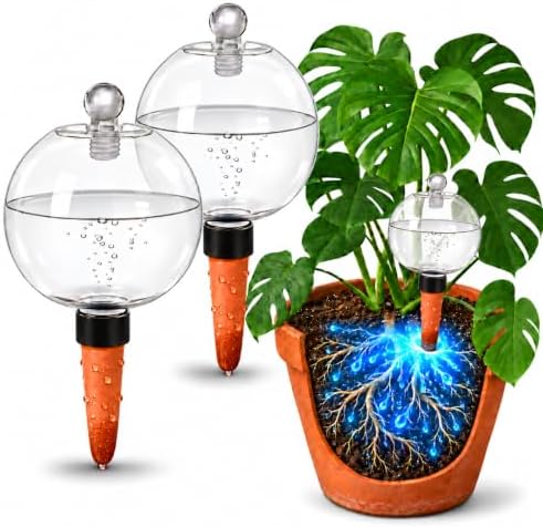 2 Pack 26 oz Extra Large Plant Self Watering Globes to 3 Weeks Watering