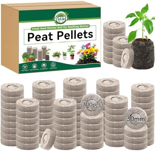 300 Pcs 30mm Peat Pellets for Seedlings, Seed Starter Soil