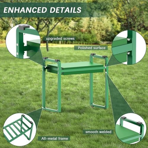 Garden Kneeler and Seat, 10.2" Wider Heavy Duty Thick for Kneeling and Seat