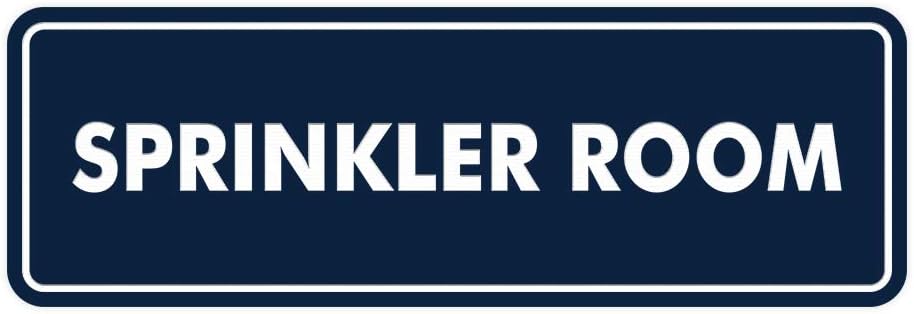 Signs ByLITA Standard Sprinkler Room Sign (Navy Blue/White) - Medium