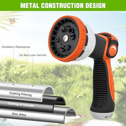 Garden Hose Nozzle Heavy Duty ABS Water Hose Sprayer for Outdoor