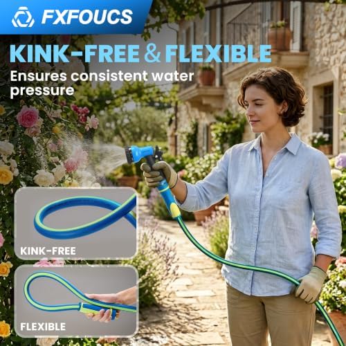 Garden Hose 75ft x 5/8", Heavy Duty Water Hose, Kink Resistant