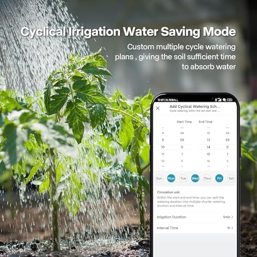 Smart WiFi Sprinkler Timer with Gateway, 2 Water Outlet Garden Hose Timer