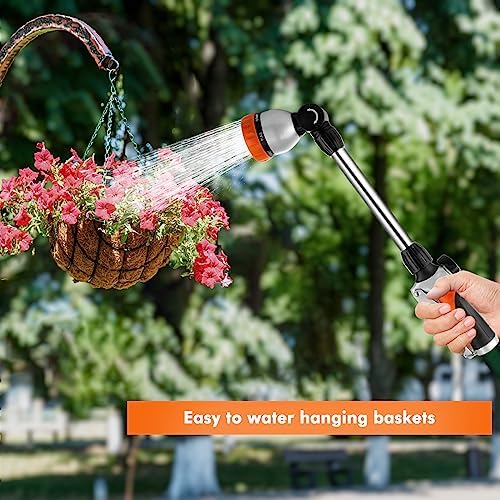 RESTMO Heavy Duty Metal Hose Wand, Watering Wand for Garden Hose