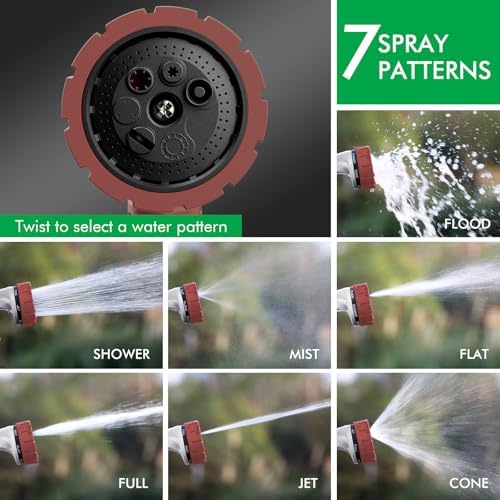 RESTMO Heavy Duty Hose Nozzle, Metal Garden Water Hose Sprayer