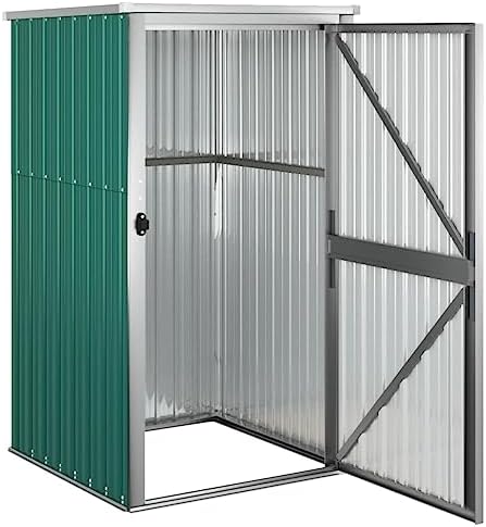 Large Grey Steel Garden Tool Shed - Outdoor Storage with Lockable Doors for Backyard & Garage - Durable, Weatherproof, Ideal for Garden Tools & Equipment Storage