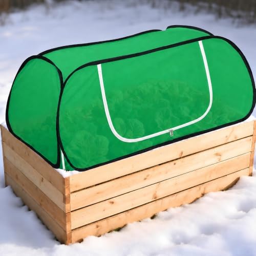 2Pc Pop Up Winter Garden Rows Plant Cover,Raised Bed Freeze Plant Protector
