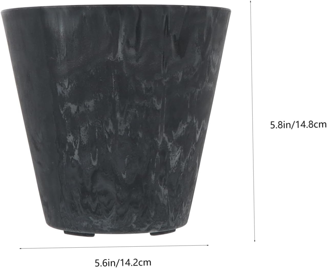 Nordic Style Plastic Flower Pot Planter with PP Resin Frost-Resistant Indoor Outdoor Garden Plant Container for Succulent Office Decor in Grey Blue