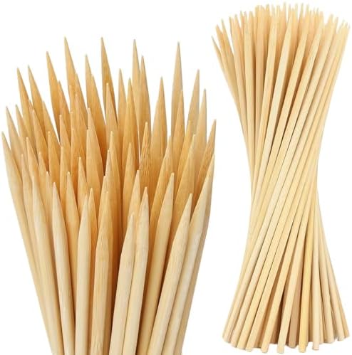 100 PCS 2.5FT Bamboo Plant Stakes, 6.3mm Thick