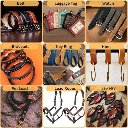Leather Strap | 100% Real Cowhide | 1.5-2mm Thick | 72 Inches Long | Full Grain Flat Strips for Crafts, Tooling, Belt, Garden Tools by Kozmo (Cherry Red, 1 Inch)