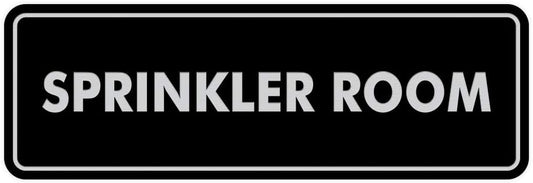 Signs ByLITA Standard Sprinkler Room Sign (Black/Silver) - Large