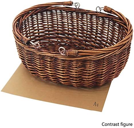 Wicker Picnic Baskets with Handles.Kingwillow. (Brown)