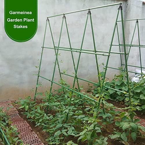 Garden Stakes, 30 Inch 2.5Ft Steel Plant Tomato Stakes, 25 Pack