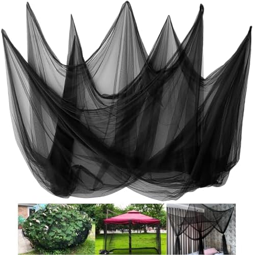 Mosquito Netting,10 × 50 Ft Mosquito Mesh Screen for Patio,Black