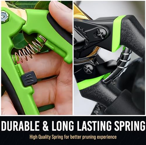 8.5" Professional Bypass Pruning Shears & Gardening Scissors Set - Super Sharp Premium Garden Shears | Pruning Shears For Gardening, Garden Hedge Clippers Handheld Pruners - Garden Scissors