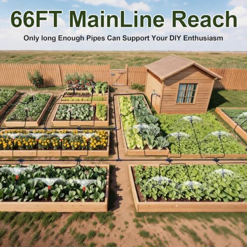 263FT Drip Irrigation System,Garden Watering Kit for Gardens,Potted Plants