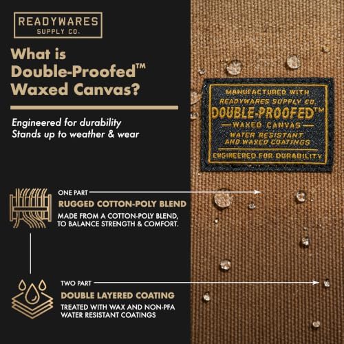 Readywares Waist Tool Apron - Carpenter Waxed Canvas Utility Apron Belt