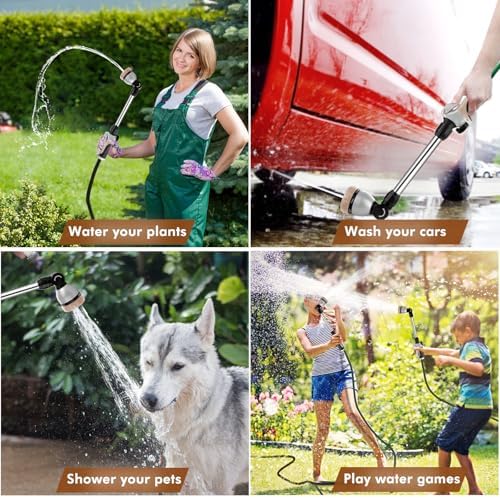 RESTMO Heavy Duty Metal Hose Wand, Watering Wand for Garden Hose