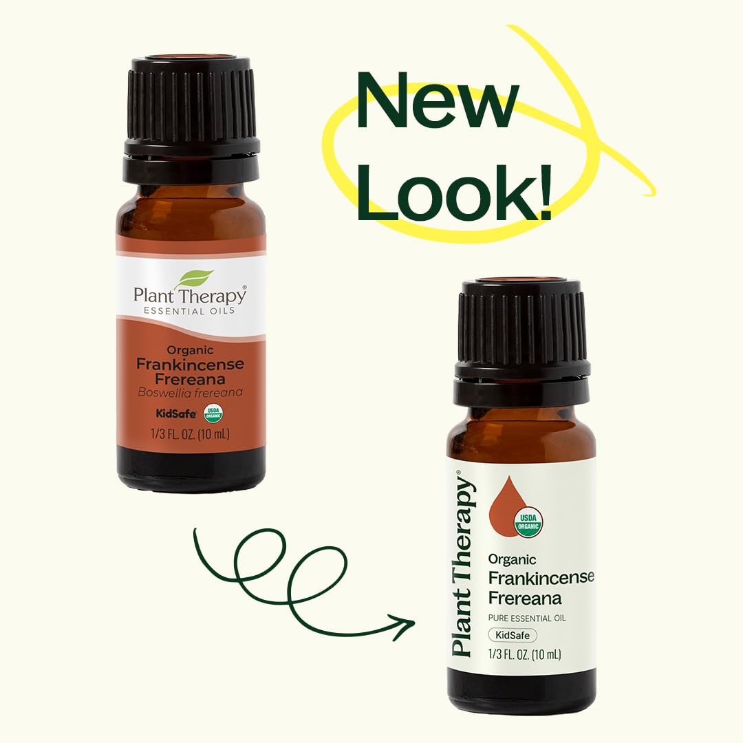 Plant Therapy Organic Frankincense Frereana Essential Oil 100% Pure, USDA Certified Organic, Undiluted, Natural Aromatherapy, Therapeutic Grade 10 mL (1/3 oz)