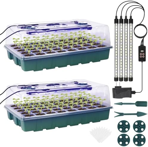 Sondiko Seed Starter Tray with Grow Light, Display Digital Controller