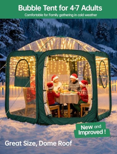 Porayhut Pop up Greenhouse Tent,Portable Large Walk-in Plant House 10’X10’ ,Indoor Outdoor Gardening Plant Sunshine Room with PVC Mesh Cloth Cover for Protecting Plant from Cold Frost & Birds