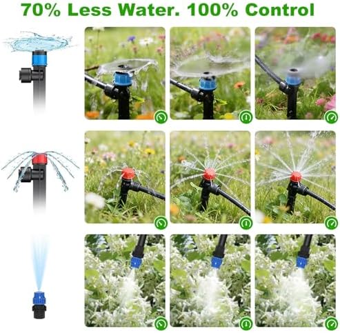 236FT Drip Irrigation System Kit New Quick-Connect, Automatic Garden Watering Misting System for Greenhouse, Yard, Lawn, Plant with 5/16 inch Hose 1/4 inch Distribution Tubing and Accessories