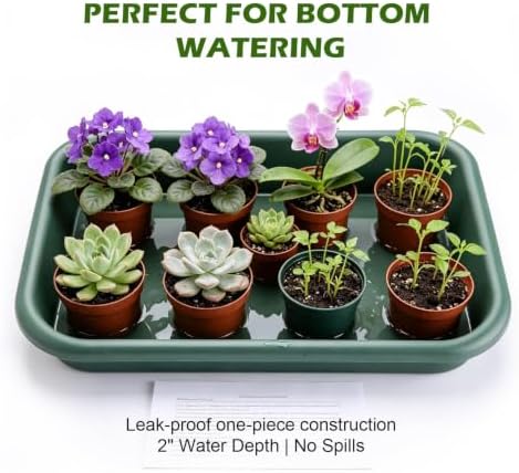 5 Pack Plant Potting Tray- Multifunctional Garden Tidy Tray, 17"x12", Green