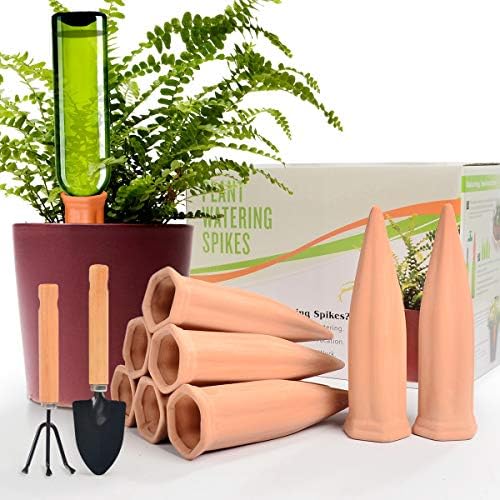 Automatic Plant Waterer Terracotta Self Watering Spikes Drippers Irrigation System for Vacation or Holiday (8Pack)