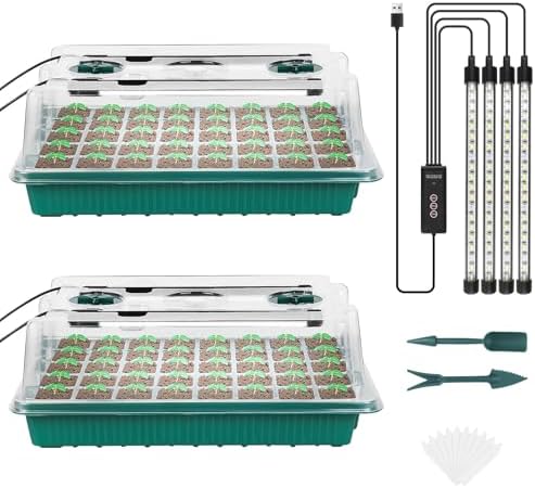 Sondiko Seed Starter Tray with Grow Light, 80 Cells Starter Kit