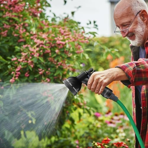 Garden Hose Nozzle Sprayer: 10 Watering Patterns Spray Nozzles Heavy Duty Hose Head Hose Attachment
