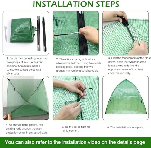 Plant Tent Outdoor Winter Shrub Cover Green Frost Tent Plant Covers Freeze Protection Tent Waterproof Plant Frost Protector, 2PCS 22x22x22Inch
