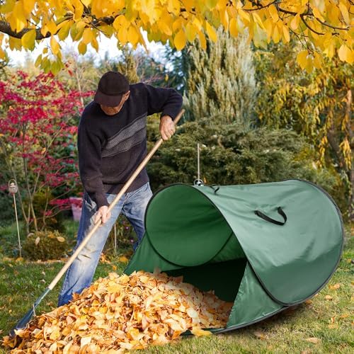 150 Gallon Foldable Pop Up Leaf Collector, Large Leaf Pickup and Loader Bag